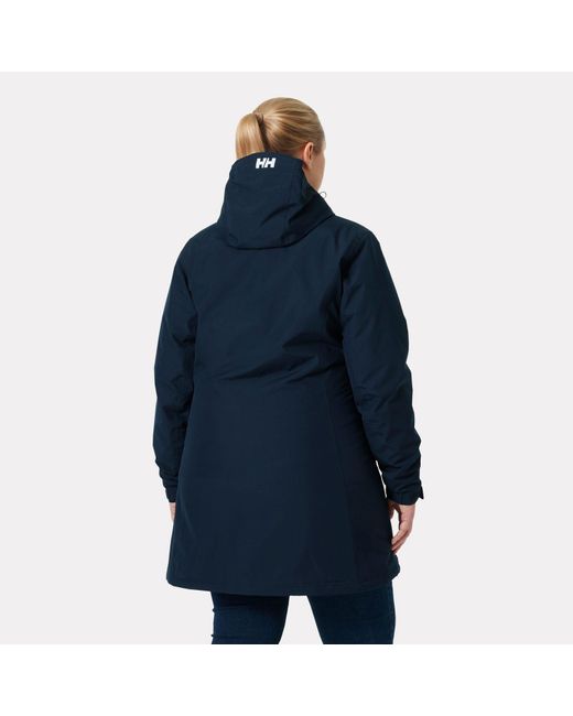 Helly Hansen Blue Long Belfast Insulated Winter Jacket