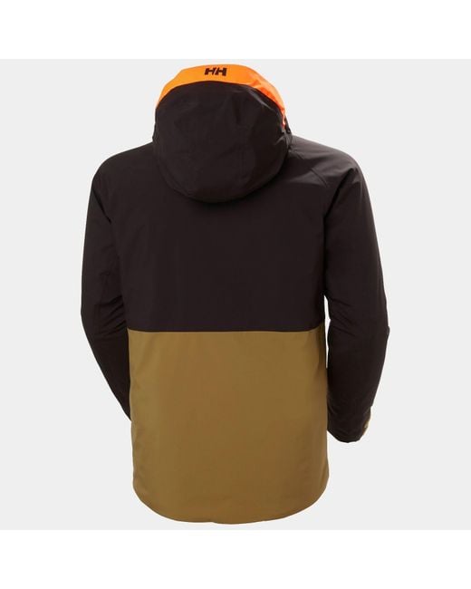 Giacca Da Sci Uomo Powderface Con Cappuccio Marrone di Helly Hansen in Black da Uomo