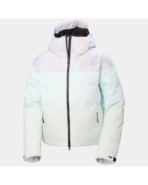 Helly Hansen White Nora Short Puffy Ski Jacket