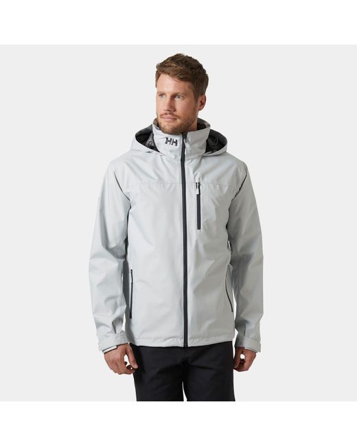 Helly Hansen Gray Crew Hooded Jacket 2.0 for men