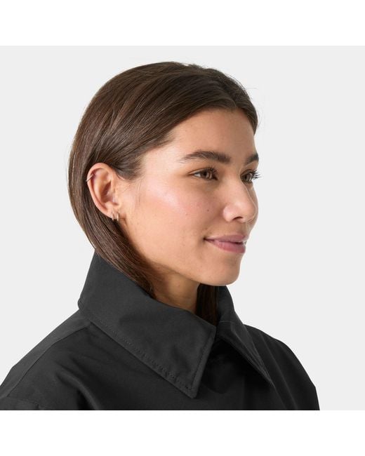 Helly Hansen Black Avenue Insulated Long Trench Coat