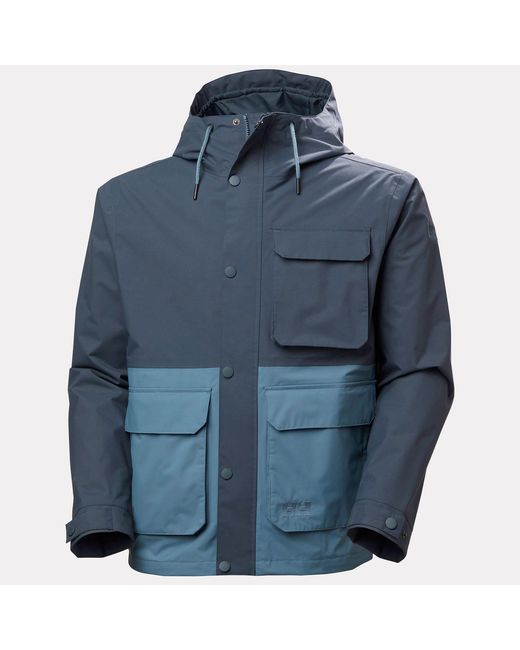 Helly Hansen Blue Escape Utility Rain Jacket for men