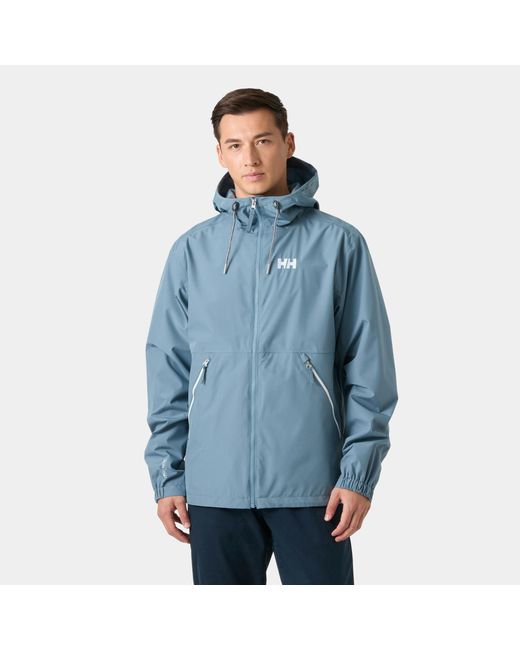 Helly Hansen Blue Sandoy Rain Jacket for men