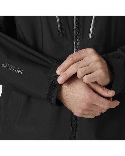 Alpha Long Shell Jacket Hombre Helly Hansen de hombre de color Black