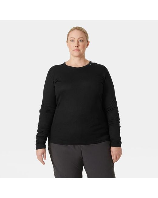 Helly Hansen Black Hh Lifa Crew Performance Base Layer