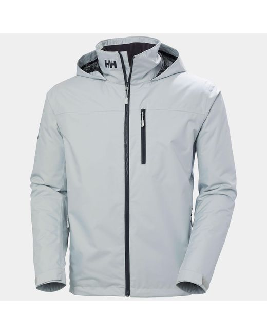 Helly Hansen Gray Crew Hooded Midlayer Jacket 2.0 for men