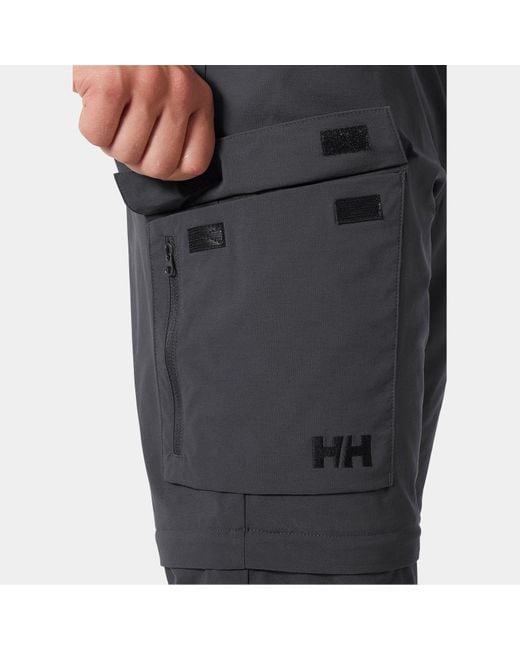 Helly Hansen Black Elv Light Zip-Off Tur Trousers for men