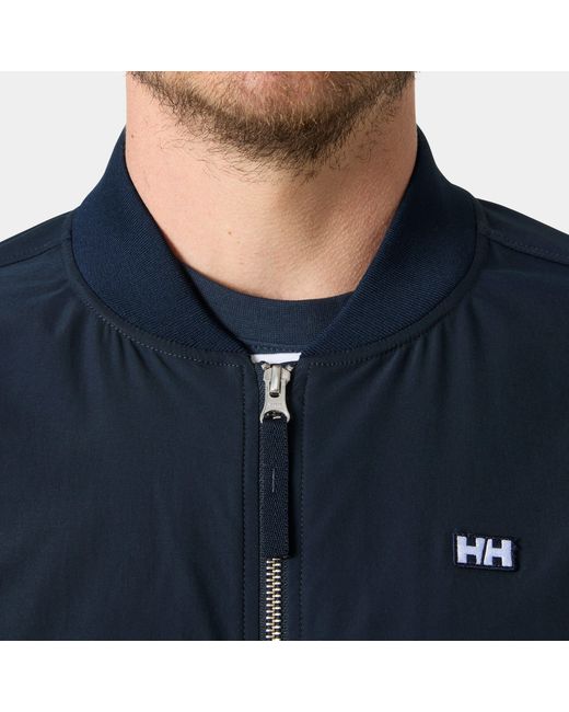 Helly Hansen Blue Marine Bomber Jacket for men