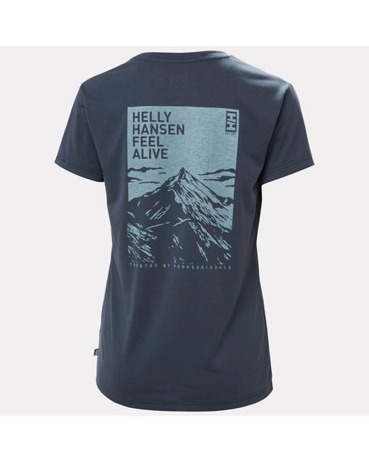 Helly Hansen Blue Skog Recycled Graphic Jersey Tshirt