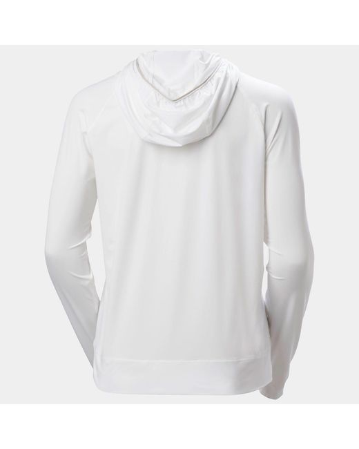 Helly Hansen White Shine Solen Half-Zip Sun Hoodie
