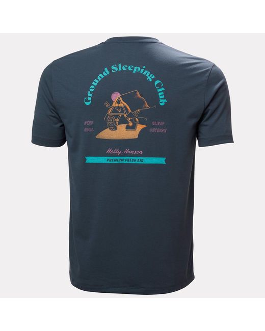 Helly Hansen Blue Skog Recycled Graphic T-shirt Mens for men