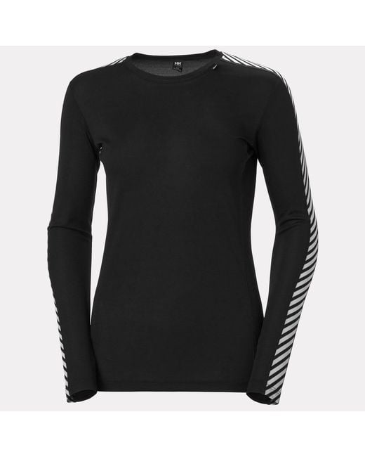 Helly Hansen Black Hh Lifa Crew Performance Base Layer