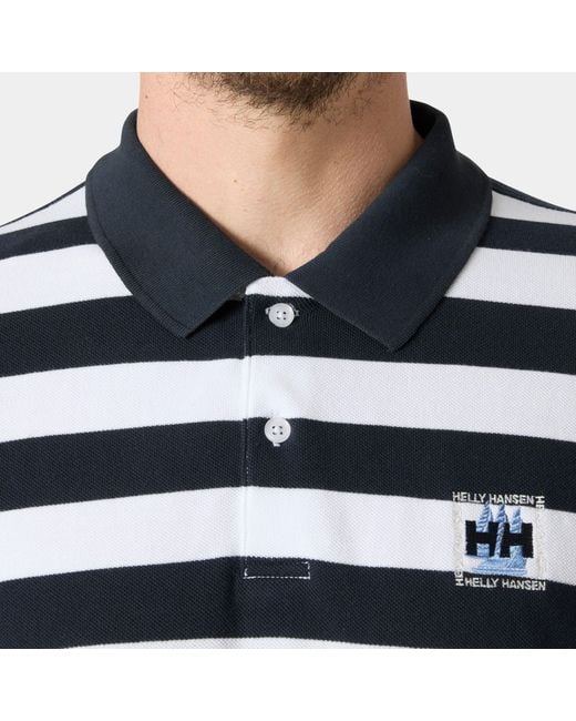 Helly Hansen Blue Toulon Graphic Polo for men