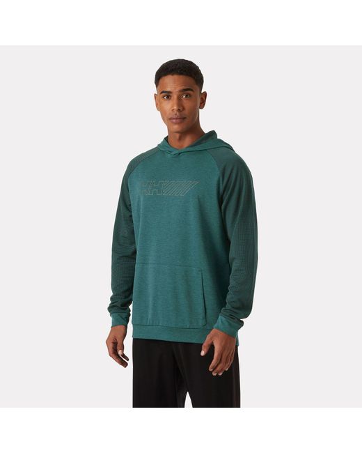 Helly Hansen Green Lifa Tech Lite Pullover Hood 2.0 for men