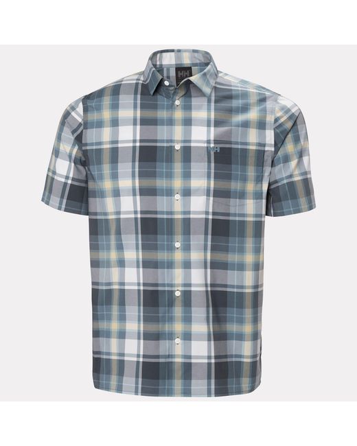 Helly Hansen Blue Fjord Quick-dry Short-sleeve Shirt 2.0 for men