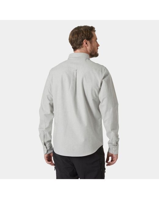 Helly Hansen Gray Organic Cotton Flannel Shirt for men