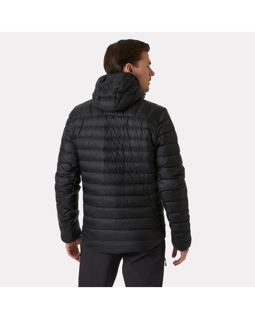 Helly Hansen Black Verglas Hooded Down Jacket 2.0 for men