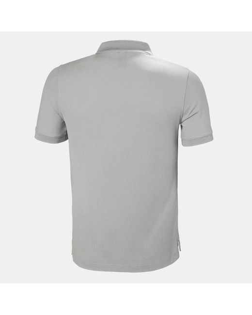 Helly Hansen Gray Crewline Quick-Dry Performance Polo for men