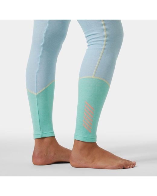 Helly Hansen Blue Lifa Merino Midweight Base Layer Pants