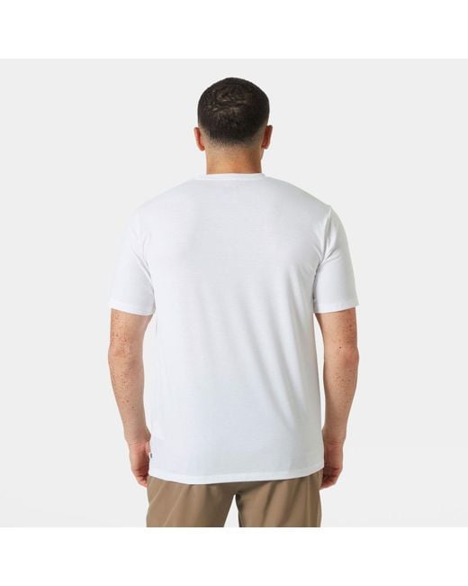Helly Hansen White Skog Recycled Graphic T-Shirt for men