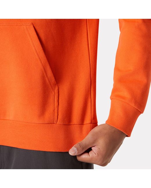 Helly Hansen Orange Logo Hoodie for men