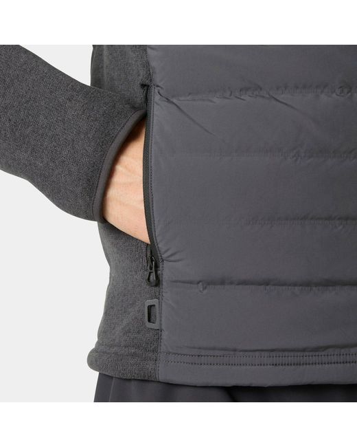 Helly Hansen Gray Skagen Hybrid Knit Insulator for men