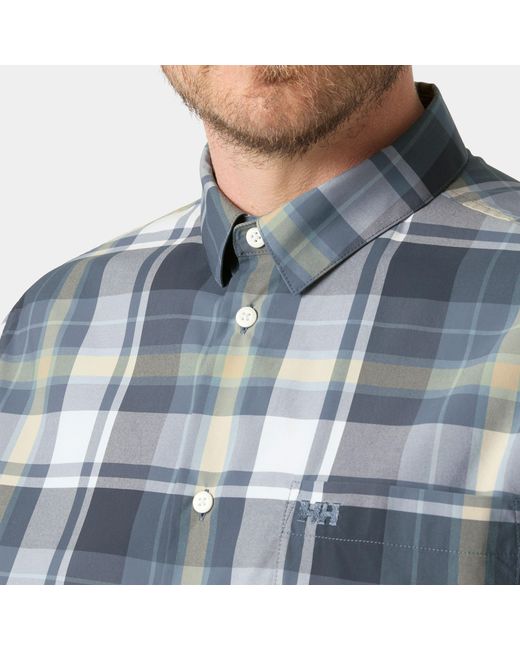 Helly Hansen Blue Fjord Quick-dry Short-sleeve Shirt 2.0 for men