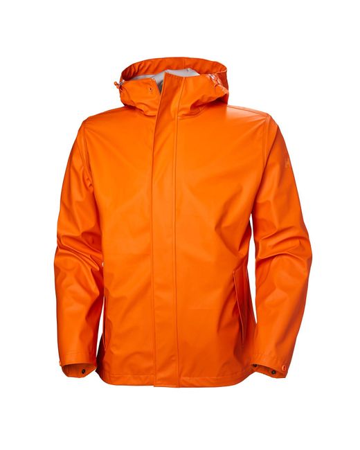 Helly Hansen Orange Moss Windproof Rain Jacket for men