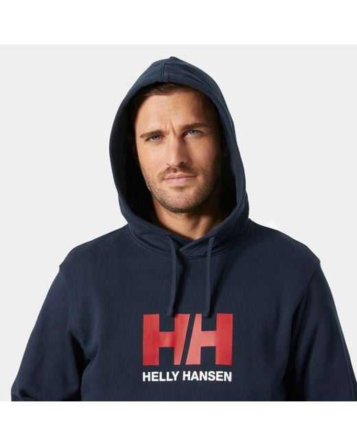 Helly Hansen Blue Hh Logo Hoodie for men