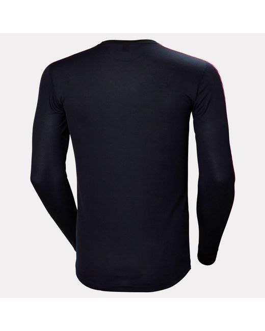 Helly Hansen Blue Hh Lifa Stripe Crew Ski Base Layer for men