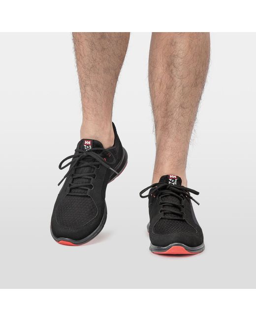 Helly Hansen Black Ahiga V4 Hydropower Lightweight Deck Sneakers for men