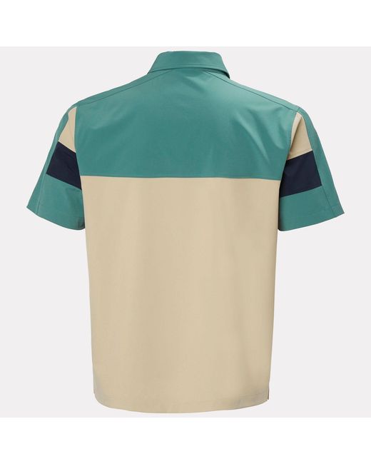 Levante Quick Dry Half-Zip Short Sleeve Verde di Helly Hansen in Green da Uomo