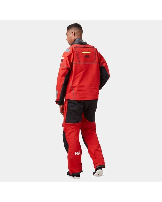 Helly Hansen Red Aegir Ocean Modular Sailing Smock Top for men
