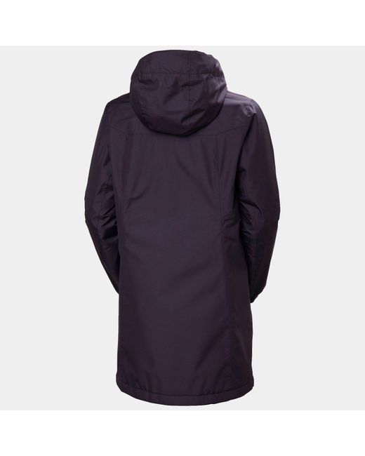 Helly Hansen Blue Aden Long Insulated Rain Coat for men