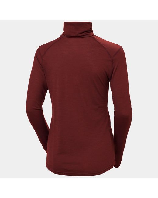 Helly Hansen Red Durawool High Neck Long Sleeve