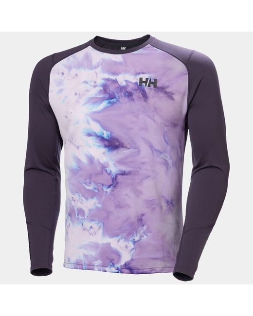Helly Hansen Purple Lifa Active Crew Warm Base Layer for men