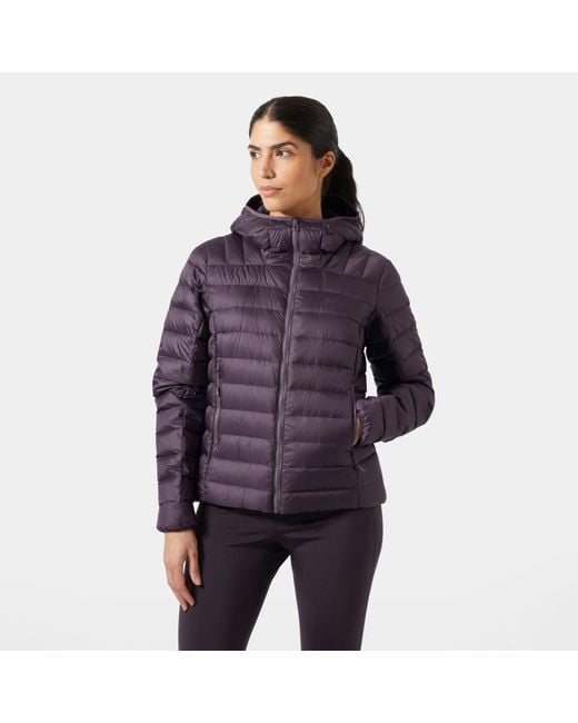 Helly Hansen Women's Purple Verglas Hooded Down Jacket