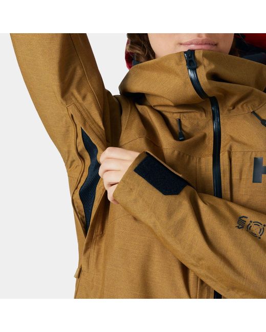Helly Hansen Brown Powderqueen 3.0 Durable Ski Jacket