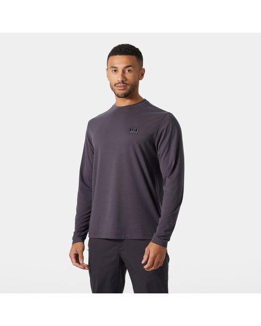 Helly Hansen Blue Skog Graphic Long Sleeve Tee for men