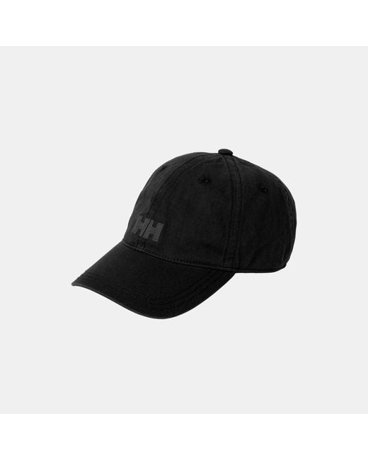 Helly Hansen Black Logo Cotton Cap Std