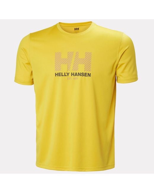 Helly Hansen Yellow Tech Graphic T-Shirt 2.0 for men