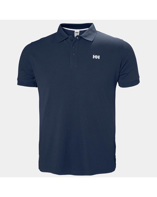 Helly Hansen Blue Driftline Quick-Dry Performance Polo for men