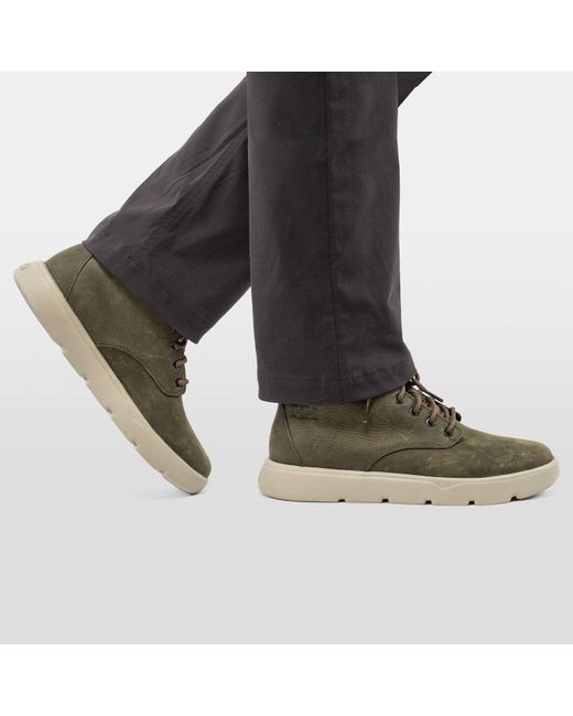 Helly Hansen Green Pinehurst Leather Sneaker Boots for men