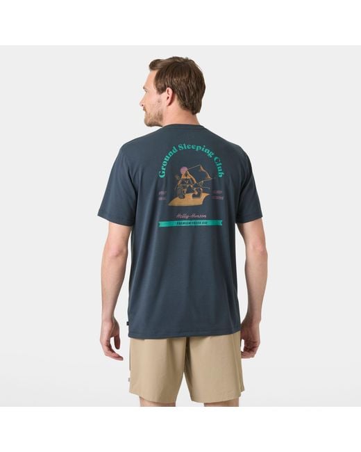 Helly Hansen Blue Skog Recycled Graphic T-shirt Mens for men