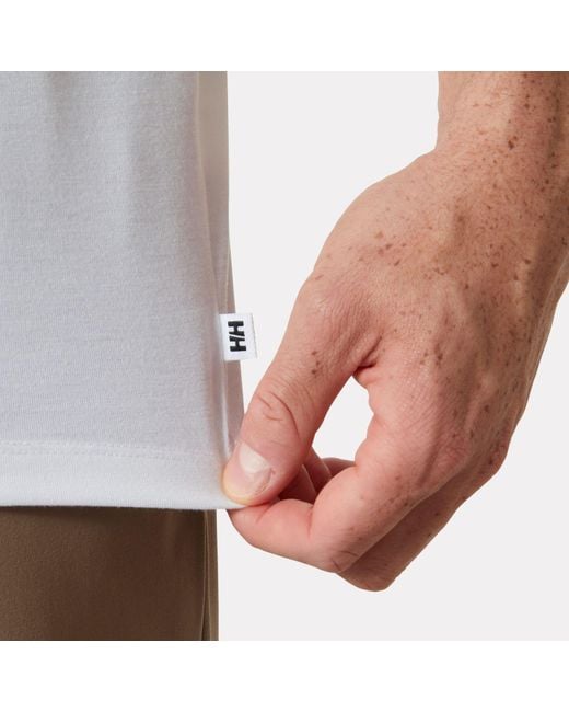Helly Hansen White Skog Recycled Graphic T-Shirt for men