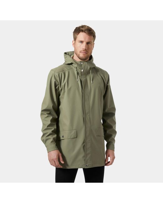 Helly Hansen Moss Windproof Rain Coat Green for men