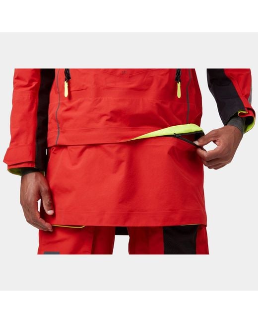 Helly Hansen Red Aegir Ocean Modular Sailing Smock Top for men