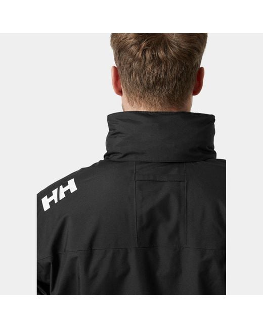 Helly Hansen Black Crew Hooded Midlayer Jacket 2.0 for men