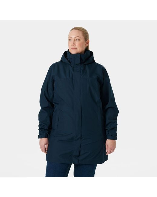 Helly Hansen Blue Aden Long Rain Coat