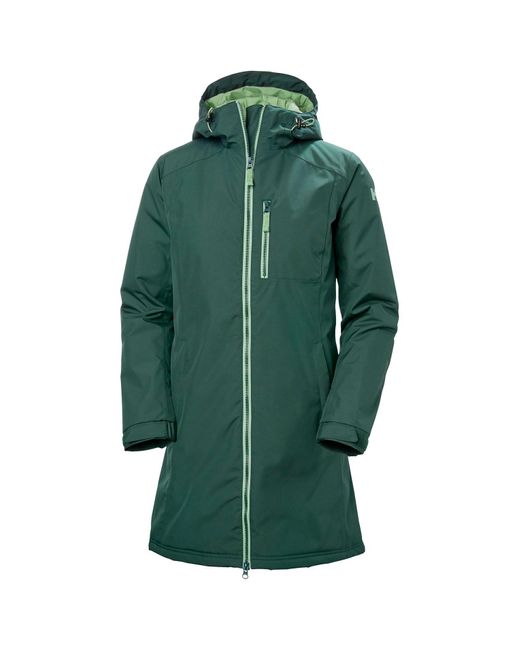 Helly Hansen Long Belfast Insulated Winter Jacket in Green Lyst
